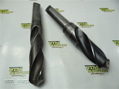 Nice pair of hss morse taper shank twist drills 1-7/8&#034; &amp; 2-5/16&#034; with 5mt utd for sale