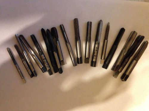 Machinist tools lot of (17) taps appear in good condition for sale