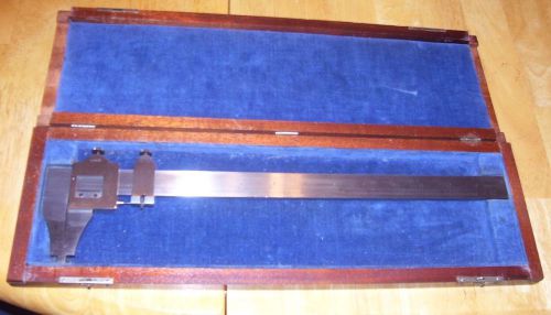 Brown &amp; sharpe no. 570 vernier 13&#034; inside outside caliper in box for sale