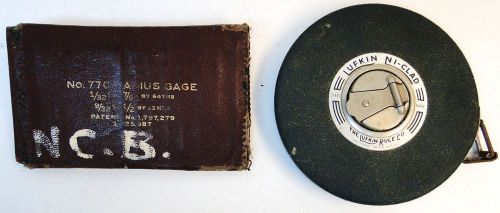 Lufkin Radius Gages 1/64-1/2&#034; Plus Lufkin Vintage Royal 100ft. Measuring Tape