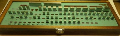 Brown &amp; sharpe, webber, p&amp;w, and mitutoyo rectangular block gage set 63 pieces for sale