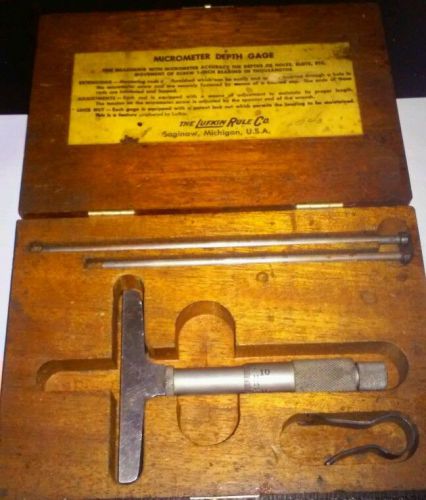 Lufkin rule co. 1-3 inch micrometer depth gage for sale