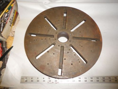 MACHINIST MILL LATHE TOOL 13 1/2&#034; in Diameter Face Plate for Lathe 2 1/8&#034; Center