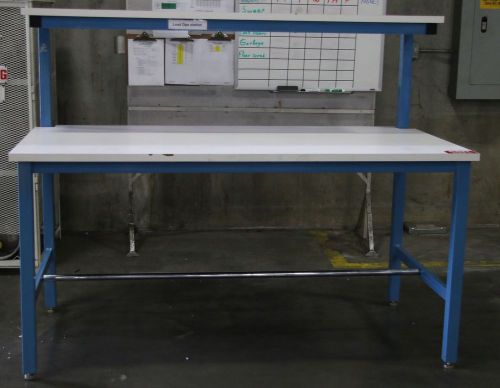Used esd lab bench 72&#034; l x 36&#034; w table plastic laminate iac industries for sale