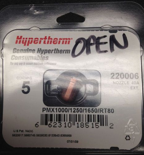 Hypertherm 220006, 4 pack Extended 40 AMP Nozzles Powermax 1000/1250/1650