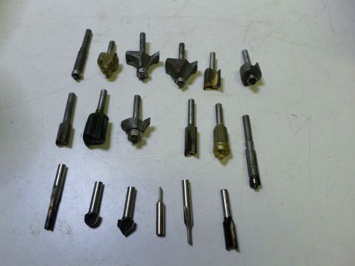 Router Bits - Mixed lot of 18 pieces - Various profiles - BARGAIN!!!!!!!