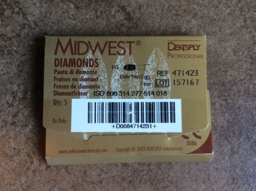DENTSPLY MIDWEST DIAMOND BURS 379F-018 ESTHETIC TRIM EGG