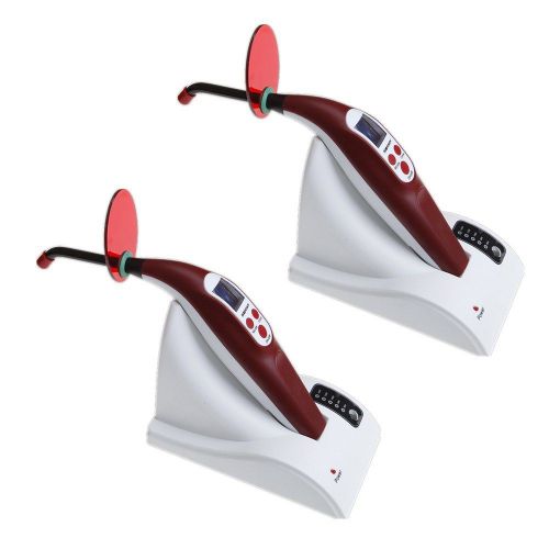 2pc us dental wireless led curing light lamp treatment orthodontics t2 red for sale