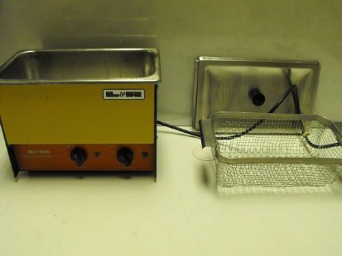 L &amp; R TRANSISTOR ULTRASONIC CLEANER T-14 WITH BASKET TESTED WORKING PROPERLY