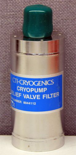 Cti cryogenics helix cryopump relief valve filter 8044112 new for sale