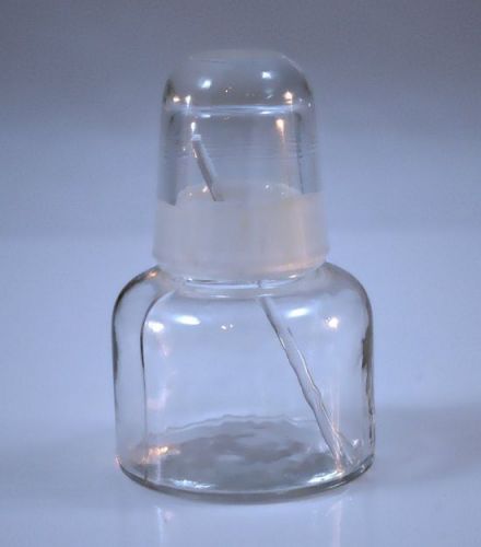 2 Oz Glass Balsam Bottle w Ground on Lid &amp; Rod Dropper