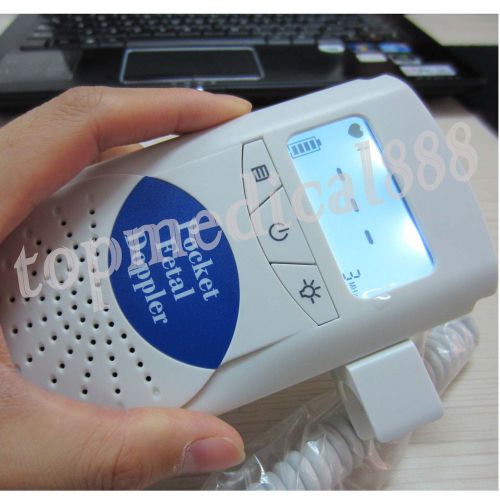 2015 FDA CE fetal doppler 3 MHZ probe back-light LCD display Prenatal Monitor