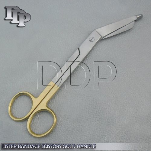 Lister Bandage Scissors 7.25&#034; With Gold Handles Surgical