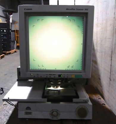 Canon Microfilm Scanner 300 Microfiche Neg Film Viewer