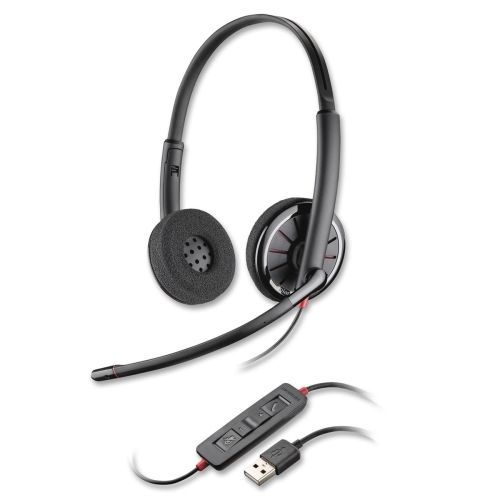 Plantronics Blackwire C320 USB Headset - Stereo - Black - USB - Wired