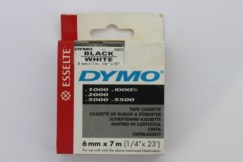 Genuine Dymo D1 Label Tape 6mm x 7m Black on White 43613