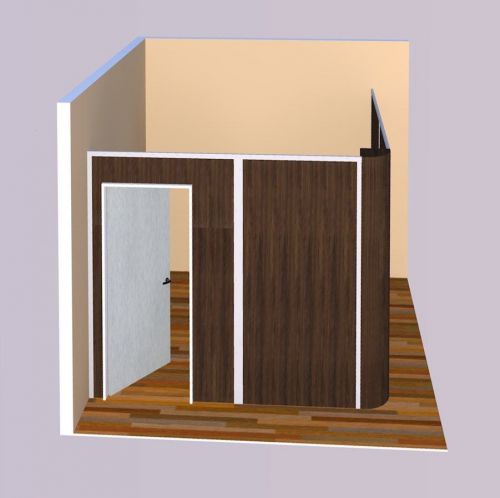 Sunwalls modular walls - 2 walled &#034;l&#034; shaped rounded upgrade 10x10 for sale