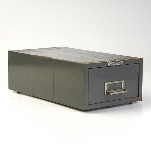 Vtg 50s steelmaster art steel co index card case box cabinet industrial office for sale