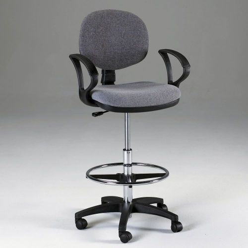 Gray counter drafting height | office chair stool | w/ arms! | 360 swivel! for sale