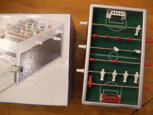 Soccer Table Mini Business Card Holder A-Z Index 14 Players 2 Goals Original Box
