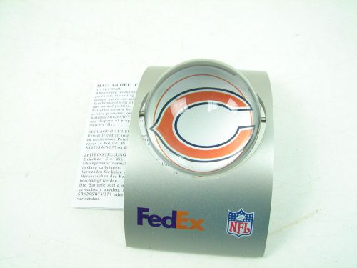 Chicago Bears Rotating Clock Paperweight Fedex Mag Globe Clock w/Box Promo