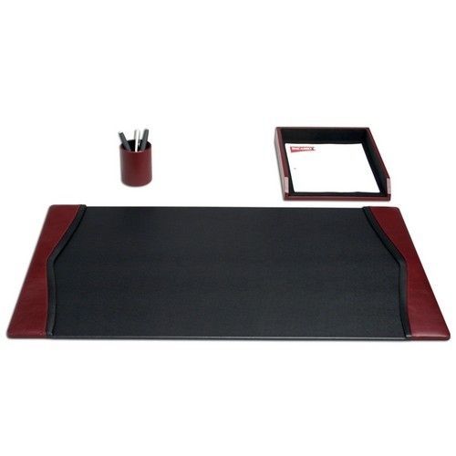 Dacasso Two-Tone Leather 3-Piece Desk Pad Kit - DACD7037 - 3 / Kit