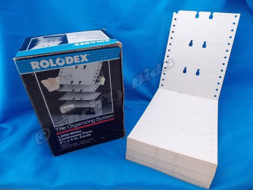 467 Rolodex C24-CF CONTINUOUS FORM CARDS 2 1/6&#034; X 4&#034; White Tractor Feed for File