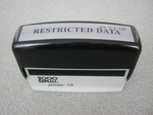 2000 Plus Self Inking Ink Stamp &#034;RESTRICTED DATA&#034;