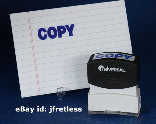 Universal COPY Blue Pre-Inked Self-Inking Rubber Stamp FREE SHIP