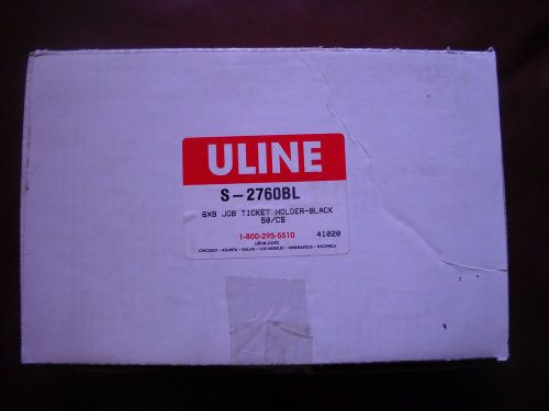 U-Line S-2760BL 6x9 Job Ticket Holders  Clear/Black Vinyl