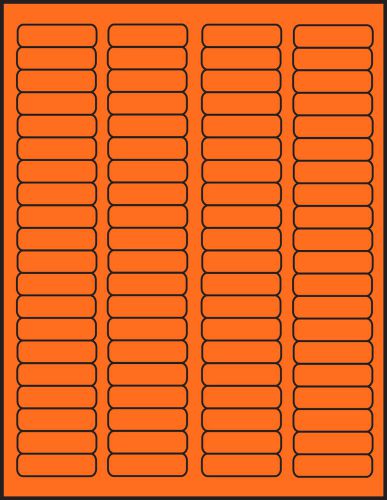 Ace Brand 8000 Laser Labels 1 3/4 x 1/2&#034; Fluorescent Orange  5167 Format 80/page