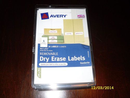 3~Packs Avery Removable Dry Erase Labels #40163, 16 pack/48 total, 3.5&#034; x 1.25&#034;