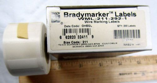 BRADY WML-211-292-1 BRADYMARKER ID PRO WIRE MARKING LABELS NIB!