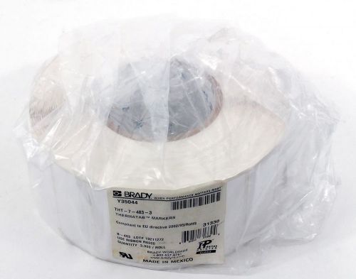 Brady tht-7-483-3 thermal transfer labels white ultra agressive new roll of 3000 for sale