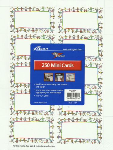 Ampad Business Cards Print Your Own 250 Count People Border PC Papers Cardstock