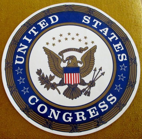 Twelve-inch  Adhesive Sticker/Decal  with U.S. Congressional Seal