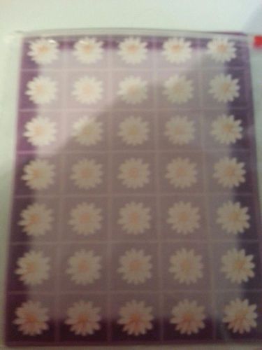 White &amp; Purple Flower Stationary Paper