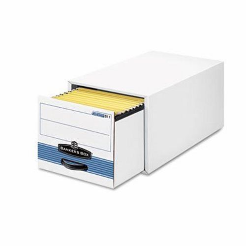 Bankers Steel Drawer Plus Storage Box, Letter, White/Blue, 6/Carton (FEL00311)