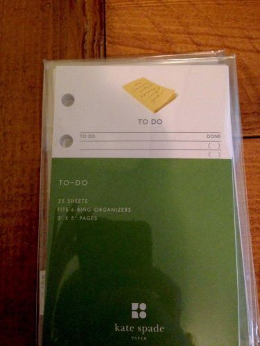 Kate Spade To Do Planner Insert Lot Of 3