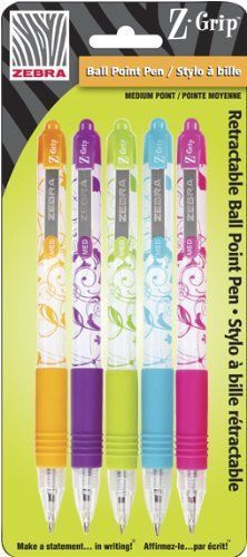 Zebra pen z-grip daisies ballpoint pen - medium pen point type - 1 mm (zeb22605) for sale