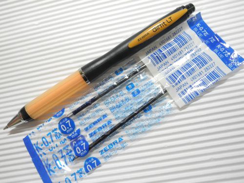 Orange NEW Zebra BA61 0.7mm ball point pen free 2 refill blue ink