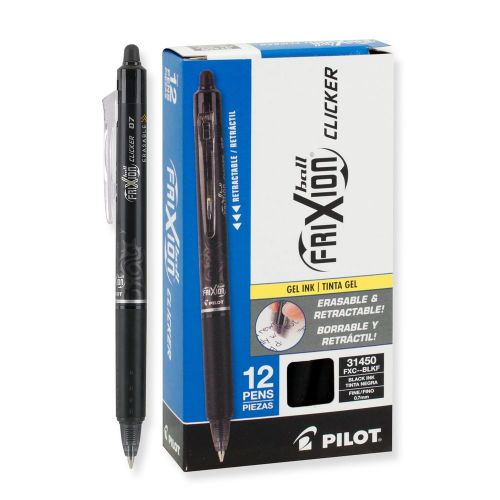 Pilot FriXion Clicker FP Black (Pilot 31474) - One 12 Pack