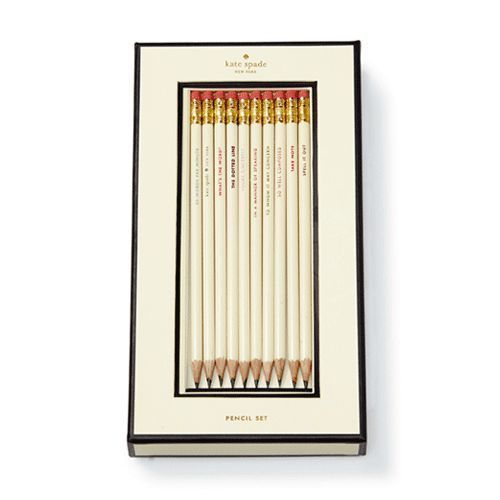 Kate Spade New York Signature Office Collection Pencil Set - &#039;what&#039;s the word&#039;