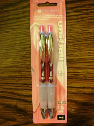 4 Uni-ball 207 Gel Pens, Pink Ribbon, City of Hope Medium 0.7MM Black, FREE SHIP