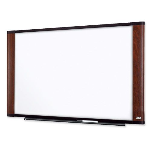 3M M9648MY 48-In x 96-In Dry Erase Board with Widescreen Mahogany Frame