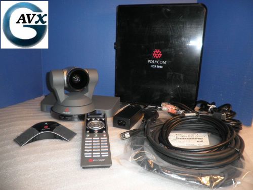 Polycom hdx 6000 +1year warranty, mptz-7 camera, p+c, complete video conference for sale
