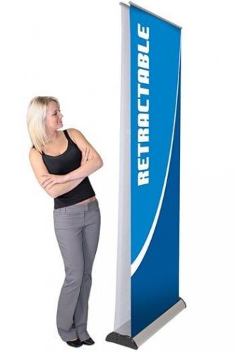 Advance double-sided banner stand 31.5&#034; w x 29&#034;-83&#034; h for sale