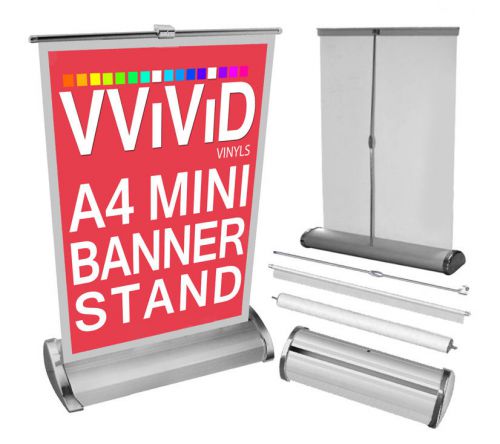8&#034; x 12&#034; retractable roll up banner stand for sale