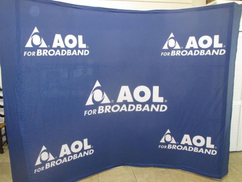 10ft Curved Fabric Tube Display Wall for Trade Show W Bag *OLD AOL Banner Inc.*