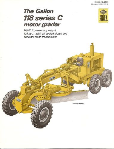 Equipment Brochure - Galion - 118 Series C - Motor Grader - 1973 (EB912)